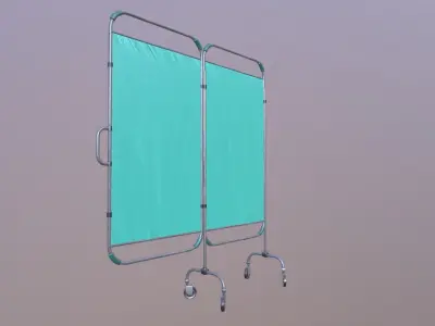 Hospital Curtain Low-poly 3D model
