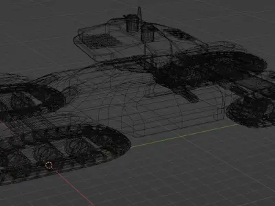 Futuristic tank 3D model purchase