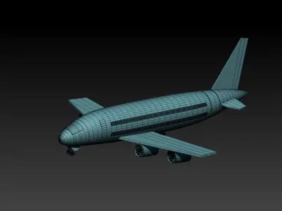 plane 3D Low-poly 3D model
