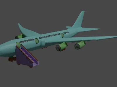 IL-96 passenger aircraft 3D model