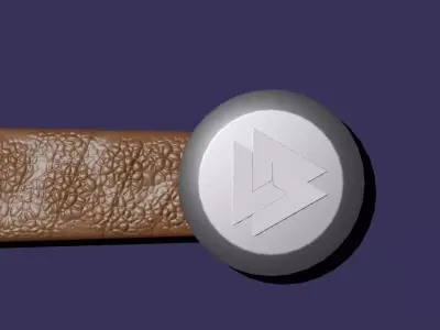 Stylized Fantasy Falchion - Medieval Sword Low-poly 3D model