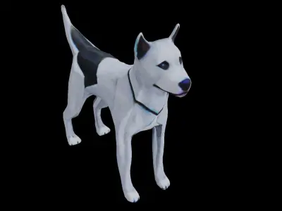 low-poly Dog model Low-poly 3D model