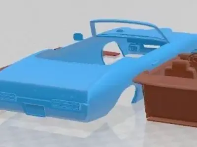 Pontiac GTO 1969 Convertible Printable Car 3D print model