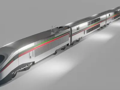 TGV TRAIN alboraq MAROC 3D model