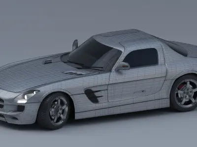 Mercedes SLS AMG  Free 3D model