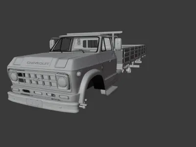 Truck old D60  chev 3D model