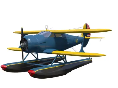 Beechcraft Model SD17S Staggerwing 3D model