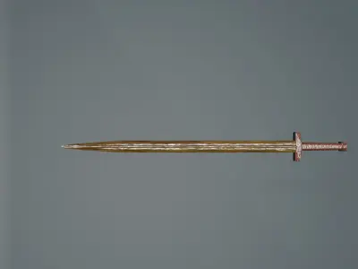 game ready low poly sword Free low-poly 3D model order