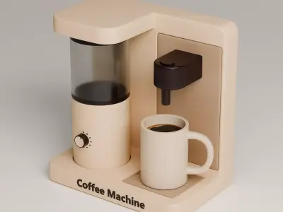 Coffee Machine Low-poly 3D model purchase