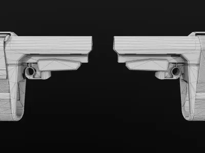 SB Tactical SBA3 AR15 Pistol Stabilizing Brace Low-poly 3D model