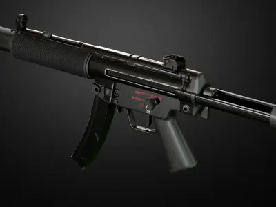 MP5 SMG Low-poly 3D model buy