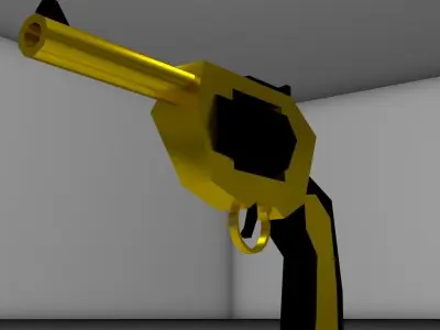 Low-polu Pistol PBR Game ready Free low-poly 3D model