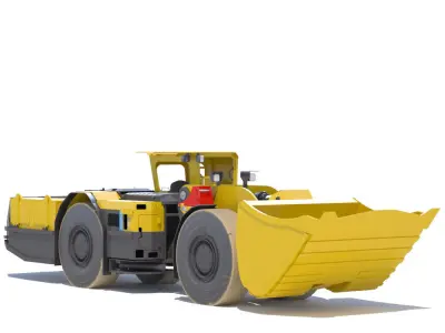 Atlas Copco underground loader Scooptram ST7 battery powered 3D model