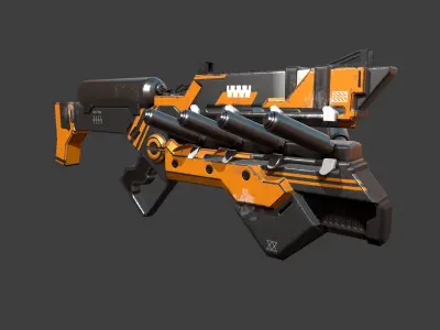 Cyborg Weapon Low-poly 3D model