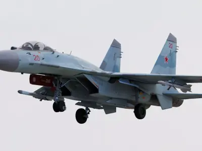 Russian Fighter Jet Sukhoi SU-35 Flanker 3D model