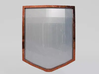 Medieval battle shield Low-poly 3D model