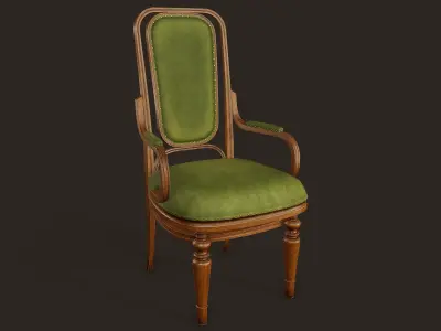 Antique Chair - PBR Game Ready Low-poly 3D model purchase