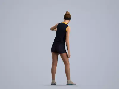 00511Vivian009 - Teen Caucasian female exercising in summer 3D model