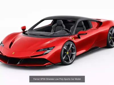 Low Poly Sports Cars Pack 5 Vehicles Modern Performance Set