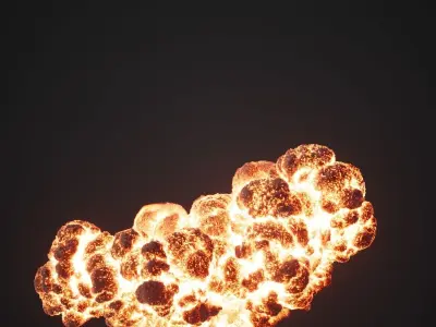 Animated Gasoline Explosion 5 3D model