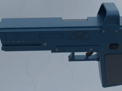 Concept Pistol Free low-poly 3D model