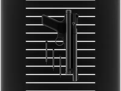 Tranquillizer Pistol and Ammo 3D model