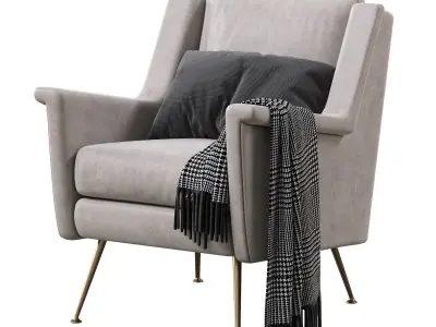 Carlo Mid Century Chair 3D model