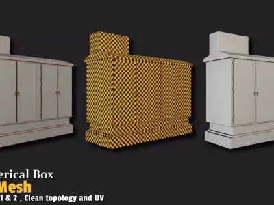 6 Electrical Box Base Mesh Collection Vol 01 Low-poly 3D model
