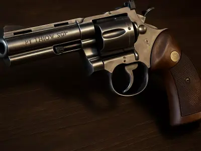 colt python 357 Magnum gun 3D model