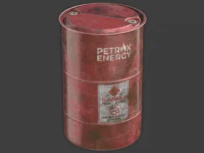 Industrial Oil Barrel 3D model