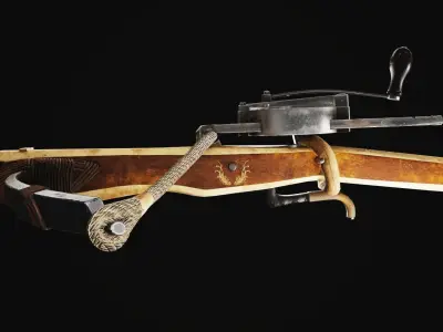 Realistic Medieval Crossbow - Game and Film Ready 3D Model Low-poly 3D model