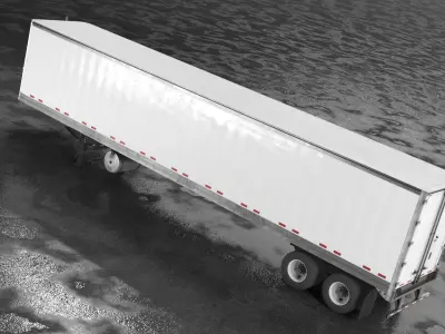 Fridge trailer Low-poly 3D model