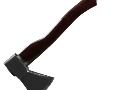 chopping axe Low-poly 3D model