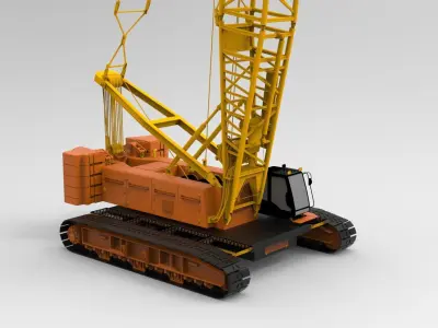 crawler crane 3D model purchase