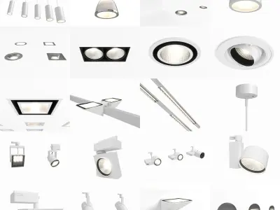 Erco indoor lighting pack 3D model