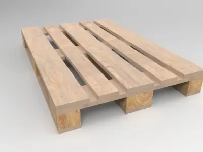 Pallet 1200 x 800 mm 3D model