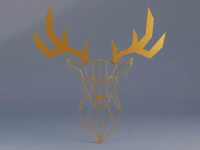Deer Decoration Low-poly 3D model