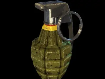 Mk2 grenade Low-poly 3D model 3