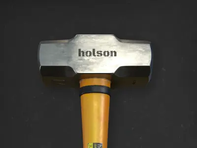 Cranks Dev - Sledgehammer PBR prop Low-poly 3D model