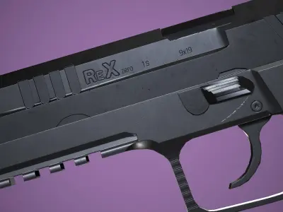 Arex Zero 1 Pistol Low-poly 3D model