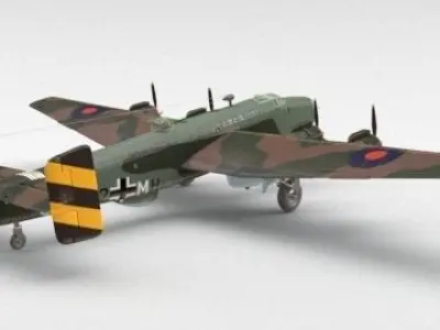 plane toy with camouflage 3D model