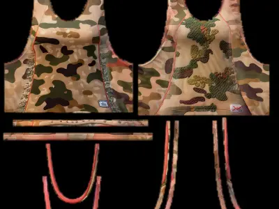 military Top game ready UE5 PBR Low-poly 3D model purchase