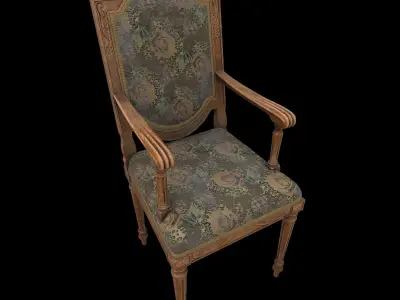 Vintage Chair Low-poly 3D model purchase
