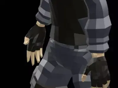 swat low poly Low-poly 3D model