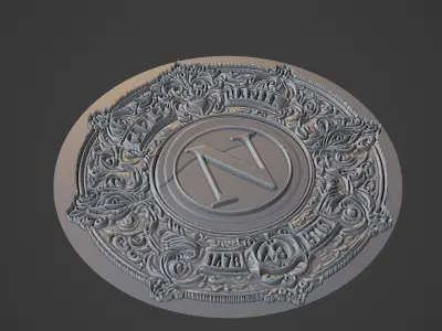 Napoli Football Medallion 3D print model