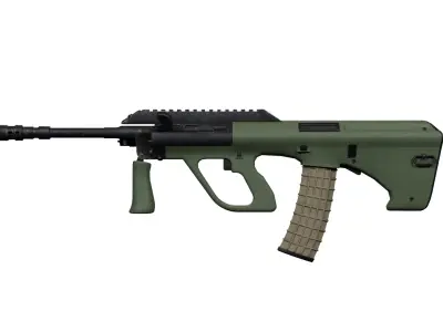 AUG gun Low-poly 3D model