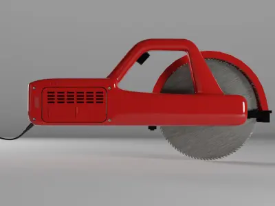 electric concrete saw pbr Low-poly 3D model