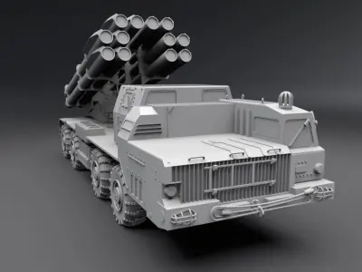 BM30 Smerch Scale model 3D print model