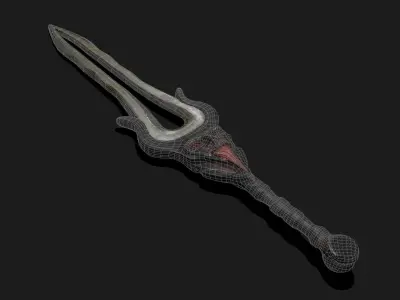 Fantasy Demon Sword Low-poly 3D model
