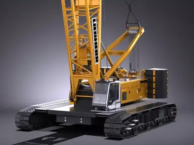 Liebherr LR 1160 Hydraulic Lift Crane 3D model